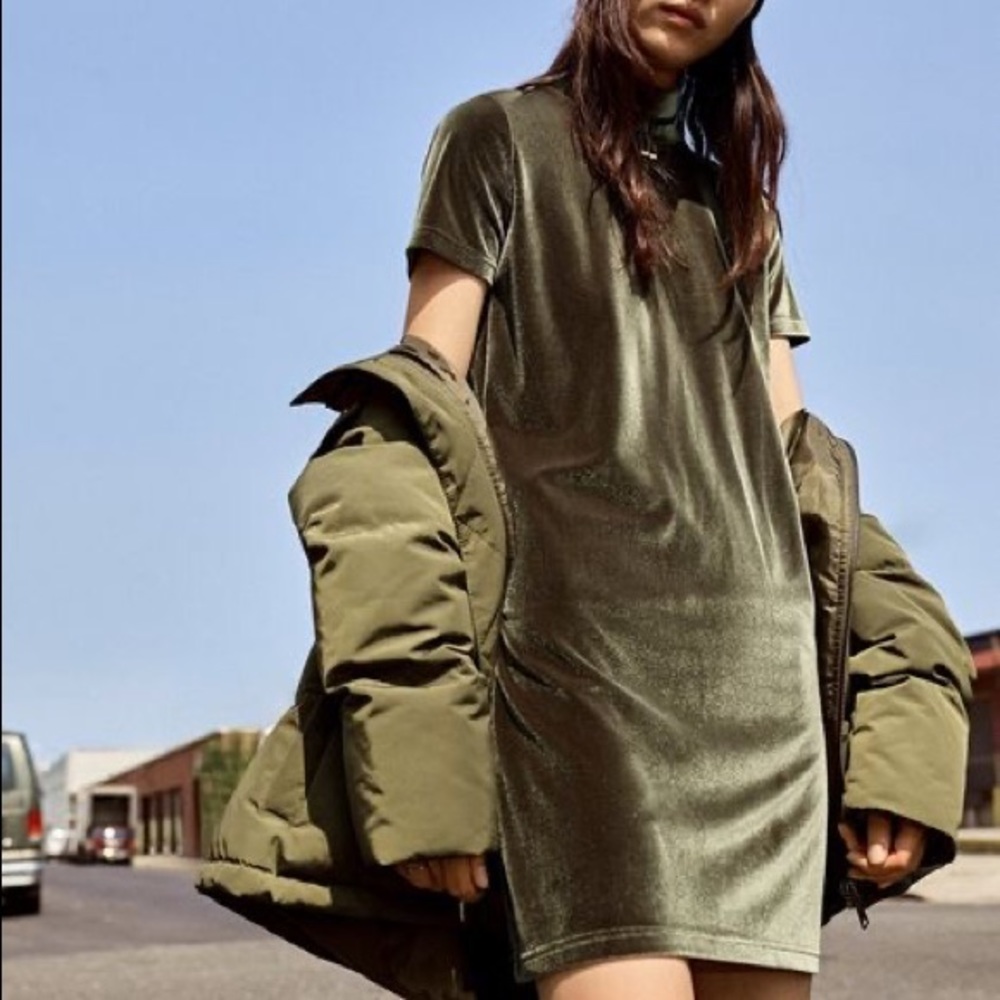 Madewell velvet mock neck dress